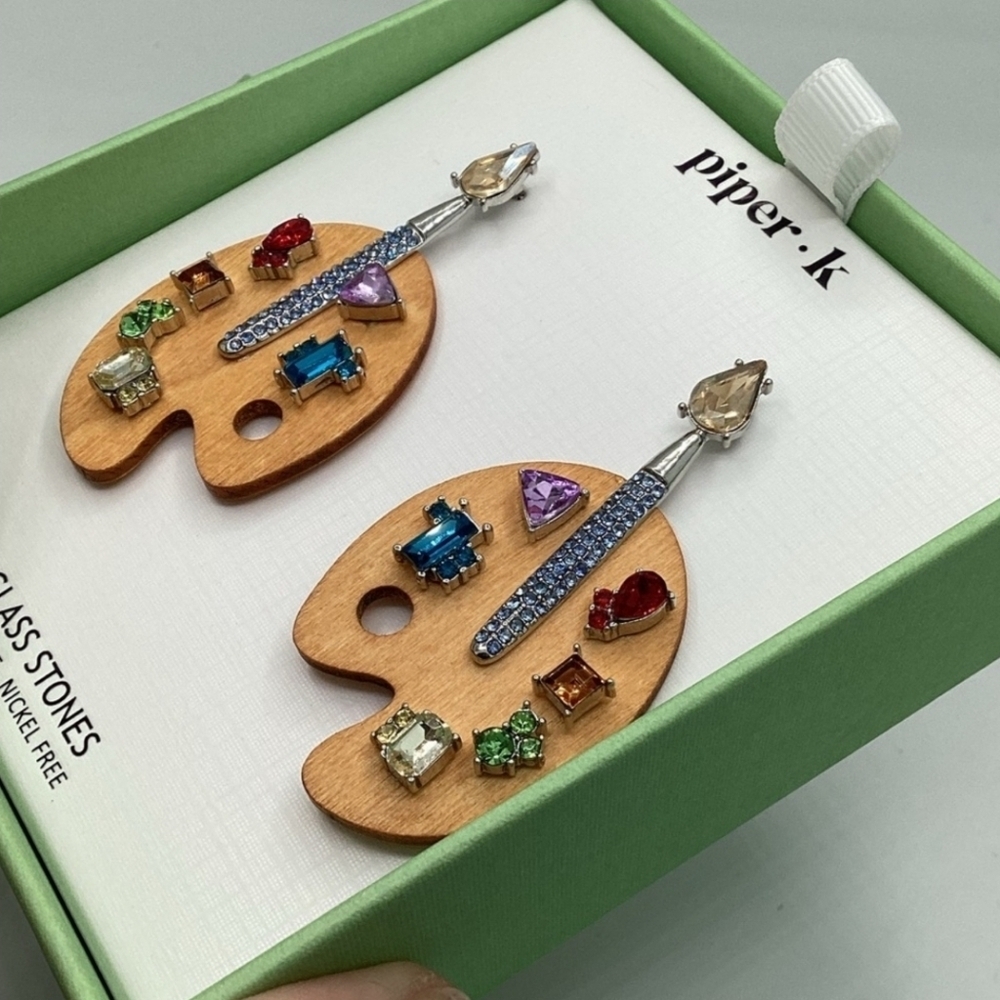 🎨▪️Piper K ▪️Back to school Paint Palette Earrings